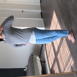 Atmosphere Grey and White Faux Layered Light Sweater